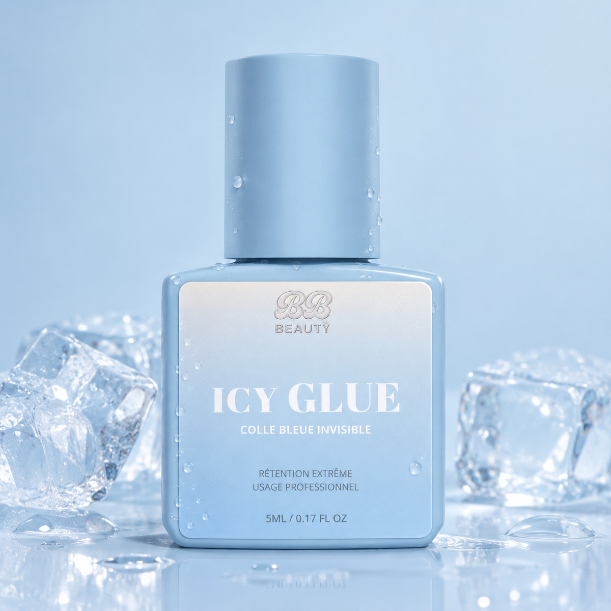 Colle extensions de cils bleue invisible