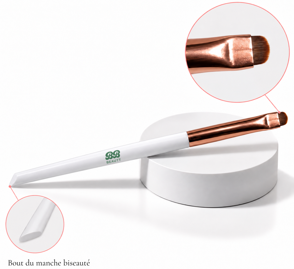 Pinceau sourcils plat arrondi