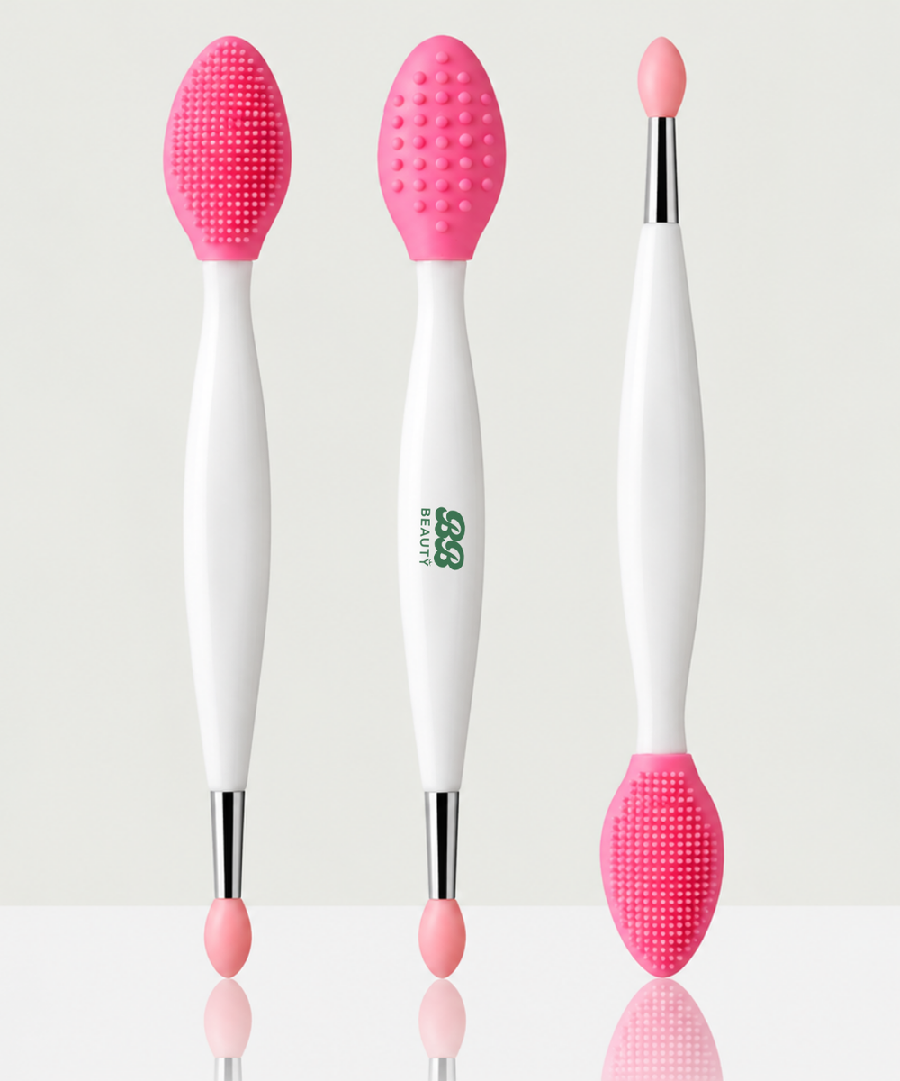 Brosse 2-en-1 exfoliante & applicatrice pour sourcils