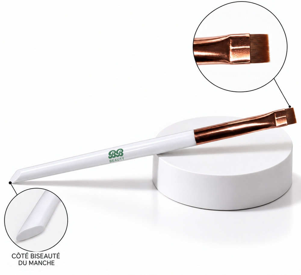 Pinceau sourcils plat carré